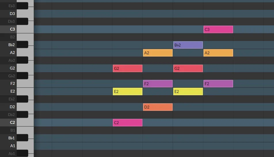 スケール音の強調表示