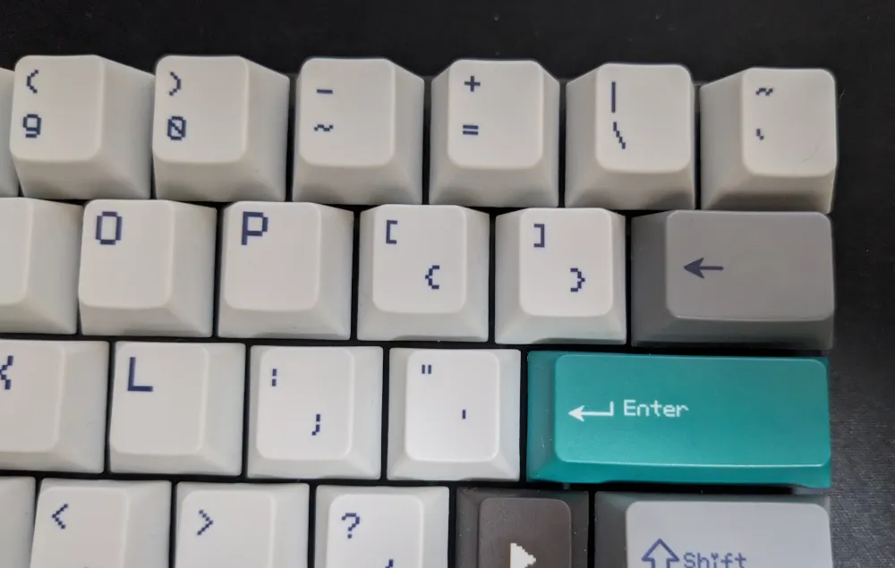 右上のキーレイアウト